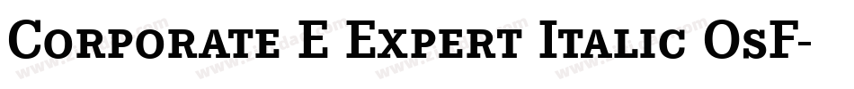 Corporate E Expert Italic OsF字体转换